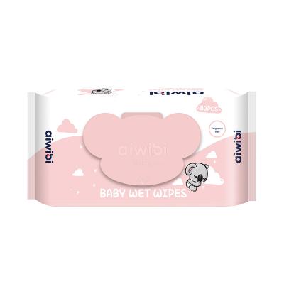 Lingettes humides pour bébé 100 % respectueuses de la peau 80 pièces