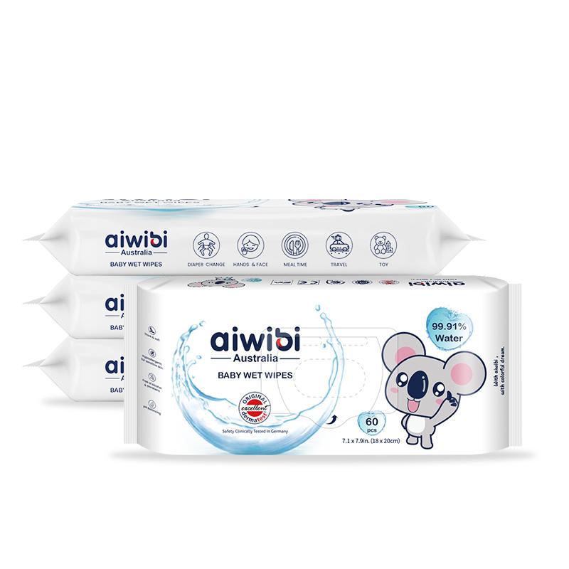 WaterWipes Lingettes Bébés - 60 Lingettes Les lingettes pour bébés les plus  pures au monde 99.9% d'eau Sans actif chimique