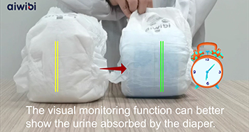 Indicateur d'humidité des couches pour bébés et des pantalons de bébé AIWIBI